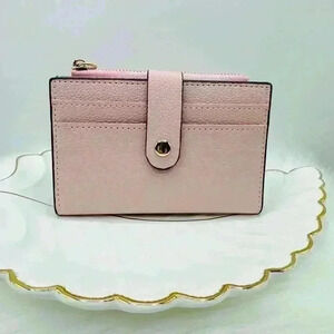 Pink Faux Leather Wallet